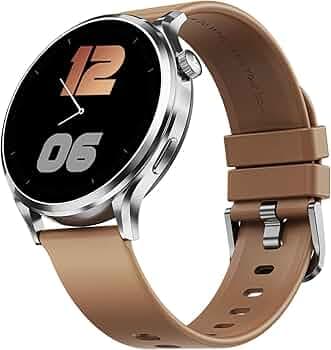 Boat Lunar Discovery Pro, 1.39" Display, Premium Metal Build, Round Dial, Emergency SOS, Functional Crown, Multiple Sports Modes, HR,SpO2 & Sleep Tracking, Smart Watch for Men & Women (Cocoa Brown)