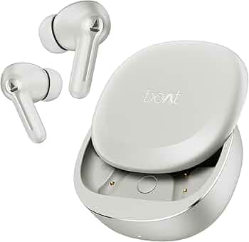 Boat 2025 Launch Airdopes Prime 413, 4Mics ENx, 50hrs Battery, Multipoint, App Support, BT v6.0, 12mm Drivers, ASAP Charge, Bluetooth Earbuds, TWS Ear Buds Wireless Earphones with mic (Cool White)