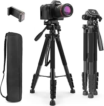 SKYCELL Tripod Stand for Mobile Phone and DSLR Camera for Best Video Recording Shoot 360 Rotaion 61 Inch (5 Feet) Suitable for iPhone