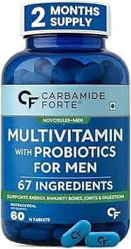 Carbamide Forte Multivitamin Tablet for Men Gym | Multi vitamin Tablet for Men | Multi Vitamin for Mens for Daily Immunity & Energy Support | 60 Tablets