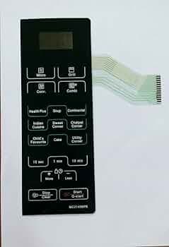 Able MC2149BPB Microwave Oven Membrane Keypad (Black)