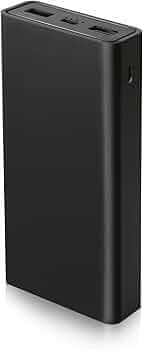 ERD PB-20KE 20000 mAh Li-Polymer Power Bank | Fast Charging Portable Charger to Charges 2 Devices Simultaneously for iPhones, Android Phones, Smart Watches & More