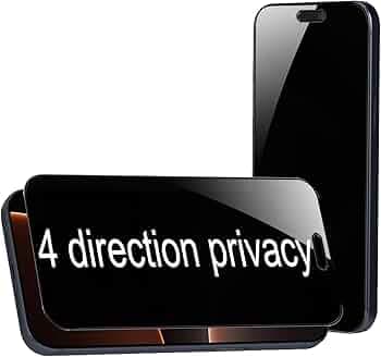 JGD PRODUCTS Anti-Spy 4-Way 360° True Privacy Tempered Glass Militry-Grade Protector for iPhone 16 Pro Max,Case Friendly, 9H Hardness, Easy Installation