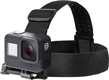 Head Strap Mount for gopro Hero 13/12 / 11/10 / 9/8 / 7/6 / 5/4 – Adjustable Head Belt with Action Camera Mount for POV Shooting, Compatible with DJI & Insta360