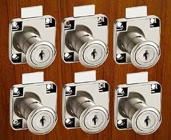 Smart Shophar Steel Kiwi Multipurpose Lock 40X40 Cylinder 20mm Silver Pack of 6 / High Security/Economical Range/Simplified Installation Procedure/Suitable for Lockers, Cabinets, Drawer