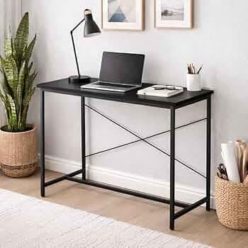 Callas Home Work Desk Study Table | Computer Table for Home | Office Table | Desktop and Laptop Table | Office Desk (ST-10-Black)