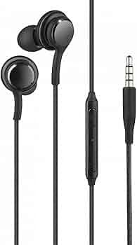 Earphones for iQOO Z9x / Z 9 x Earphones Original Like Wired in-Ear Headphones Stereo Deep Bass Hands-Free Headset Earbud with Built in-line Mic, 3.5mm Jack (AK18, Black)