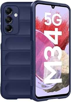 TheGiftKart Liquid Silicon Back Cover Case for Samsung Galaxy M34 5G | Shockproof Military Grade Protection | Micro-Fibre Cloth On Inner Side | Built-in Anti-Slip Grip Back Cover