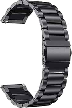 ACM Watch Strap Stainless Steel Metal 22mm Compatible with Asus Zenwatch 2 41mm 1.61 Smartwatch Belt Luxury Band Royal Black