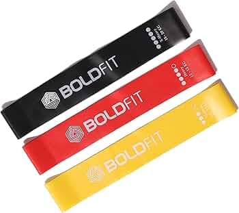 Boldfit Resistance Bands Mini Loop Set (Pack of 3) Hip Toning Exercise for Gym Booty, Latex Thera for Fitness, Multicolor