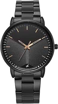 Fastrack Stunners X Quartz Analog with Black Dial Black Stainless Steel Strap Watch for Men - 38159NM02
