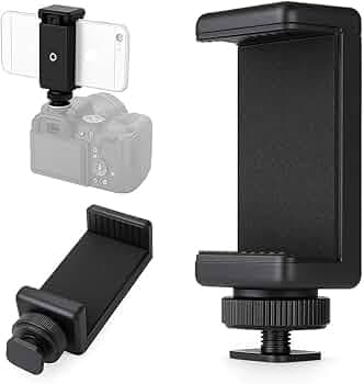 Boosty® 1/4" Universal Smartphone Tripod Mount with Hot Shoe Adapter – Adjustable Phone Holder Clamp for DSLR, Tripod, and Stabilizers for Sony Canon Nikon DSLR (Pack of 1)