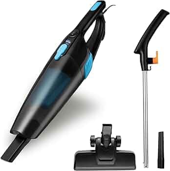 KENT Dash Vacuum Cleaner | 600W | High Suction Power >16 kPa | Cyclone5 Technology and HEPA Filter | Bagless Design | Ideal for Floor, Curtain, Carpet, Sofa & Car | Black & Blue