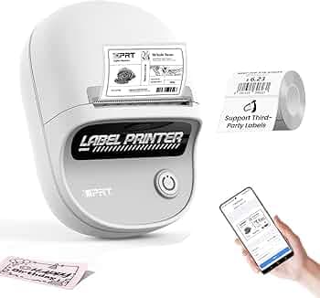 iDPRT Portable Bluetooth Thermal Printer Machine for Label Printing, 2 Inch Bluetooth Barcode Label Sticker Printers, Small Thermal Label Maker for Price tag, Business, Home Use, Inkless and Compact
