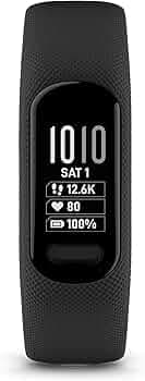 Garmin Vivosmart 5 with Health and Fitness Tracker SPO2, Advance Sleep Monitoring and Stress Tracking, Black with Large Band
