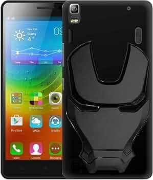 COVERLY Official 3D Touch Feel Trending Marvel Avengers Logo Mask Soft Rugged Grip Silicone Iron Man Super Power Cartoon Movie Silicone Matte Back Cover for Lenovo K3 Note - Black (New Launch 2018)