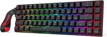 Redragon K631 HE Rapid Trigger RGB Gaming Keyboard, 68 Keys Wired Mechanical Keyboard w/Hyper-Fast Actuation, Hall Effect 8K Polling Magnetic Switch, Actuation Point Adjustable, Strap Version