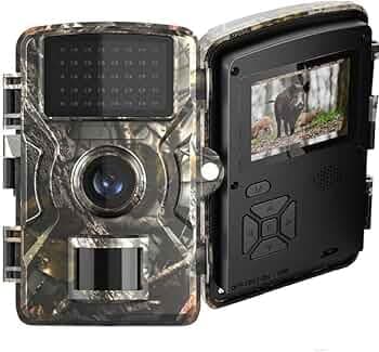 DEVIANT 1080p Full HD Trail Camera - Waterproof, Long Battery Life, Wide Angle Lens, 0.8s Trigger Speed, Night Vision for Wildlife Monitoring, Farms Outdoor CCTV Security, Construction Sites & Home