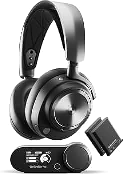 New SteelSeries Arctis Nova Pro Wireless Multi-System Gaming Headset - Premium Hi-Fi Drivers - Active Noise Cancellation - Infinity Power System - ClearCast Gen 2 Mic - PC, PS5, PS4, Switch, Mobile