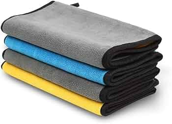 VRT Ultra Premium Super Absorbent Extra Thick Multipurpose Microfibre Cloth for Car Cleaning, Kitchen, Bike, Laptop, LED TV, Mirrors, Bathrooms, Furniture and Many More. (40x30 cm) (4)