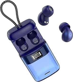 Bluetooth 5.4 Sleep Earbuds, Lightweight and Comfortable Earphones for Side Sleepers, Soft in-Ear Fit for Side Sleepers, Lightweight HiFi Audio for Rest, Blue