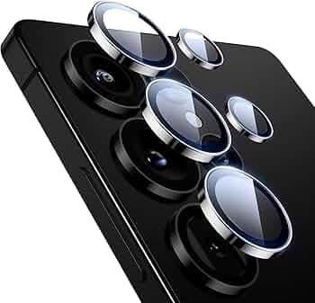 Czartech Glass Camera Lens Protector for Samsung Galaxy S25 Ultra (Black) | Anti-Scratch, HD Clear, Bubble-Free, Easy Installation, 9H Hardness, Case-Friendly