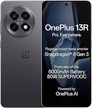 OnePlus 13R | Smarter with OnePlus AI | Lifetime Display Warranty (16GB RAM, 512GB Storage Nebula Noir)