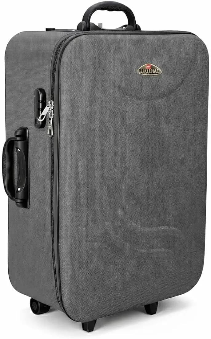 Trolley Bag Suitcase for Travel 24-Inch | Lightweight 3-Wheel Luggage Bag | Durable Hard/Soft Cabin Travel Bag with Number Lock for Men & Women (Grey)