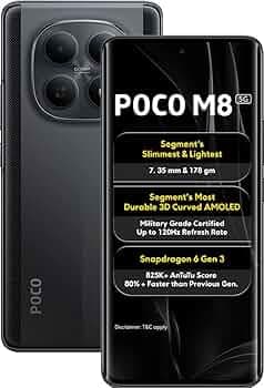 Poco M8 5G Carbon Black 6GB RAM 128GB ROM