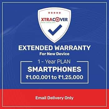 Xtracover 1 Year Extended Warranty on Smartphone Having Price Range of Rs. 100001-125000 (E-Mail Delivery Only)