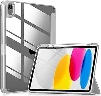 Robustrion Cover for iPad 11th (A16) / 10th Generation Cover Case (2025/2022) [Pencil Holder] (Right Side) [Auto Sleep Wake], Trifold Flip Stand Case for iPad 10th Gen / 11th Generation - Grey