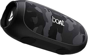 Boat Stone 1800 Bluetooth Speaker w/ 90 W RMS Sound, RGB LEDs, EQ Modes, IPX6,BT v5.3,Multi- Compatibility– Aux&USB, Playback time Up to 5 Hours & Type C Charging(Camo Black)