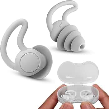 Homeaura Silicone Ear Plugs for Noise Reduction Swimming Sleeping Flight Travel studying and bathing | Waterproof and Anti-Drop Ear Buds | 1 Pair | Men and Women