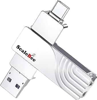 Scalebee 256GB Metal Body OTG Type C USB 3.0 Dual Flash Drive Pendrive, up to 140MB/s Read Speed 2 in 1 USB Thumb Drive, Used with Android USB C Smartphones, MacBook Tablets, Computers (256 GB)