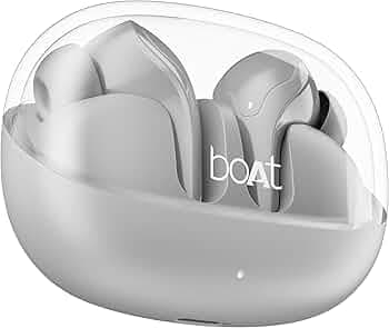 Boat Airdopes 311 Pro, 50H Battery, Fast Charge,ENx Tech, Transparent LID, Low Latency,Stream Ad Free Music via App Support, Bluetooth Earbuds, TWS Ear Buds Wireless Earphones with mic (Space Grey)