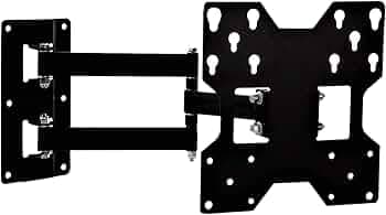 RISSACHI® Wall Mount TV Stand for 23–42 Inch LED LCD Monitor | Universal Heavy Duty Movable & Adjustable TV Wall Mount Bracket | Space-Saving Full Motion Swivel & Tilt