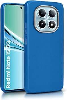 WOW IMAGINE Back Cover for Mi Redmi Note 15 5G 2025 | Poco M8 5G | Ultra Slim Flexible Non-Slip Grip | Inner Fabric | Metal Camera Ring & Lightweight Soft Silicone Mobile Case – Blue