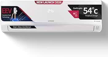 Hitachi 1.5 Ton 3 Star, New Star rated, Inverter Split AC(Copper, Smart View Display, 4 Way Swing,RAS.D318PCD2BS1, White)