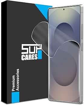 SupCares TPU Anti Glare Matte Unbreakable Membrane Screen Protector For Samsung Galaxy S25 Ultra (6.9 Inch) With Easy Self Installation Kit | Fingerprint Working | Edge-To-Edge Protector Coverage