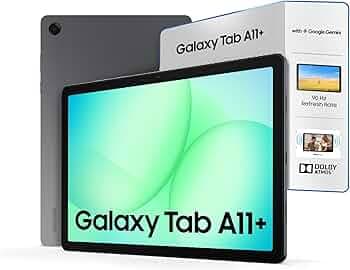 Samsung Galaxy Tab A11+, 27.82 cm (11 inch) Display, 8 GB RAM, 256 GB Storage, 90Hz Refresh Rate, AI with Google Gemini, Dolby Atmos, Quad Speakers, Wi-Fi Tablet, Gray
