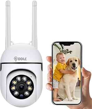 DDLC 4MP WiFi PTZ Security Camera for Home Outdoor | Full HD | 360° Rotation | Color Night Vision | Motion Detection | Two Way Audio | Wireless Home CCTV with Mobile App V380 Pro (Mini Ptz)