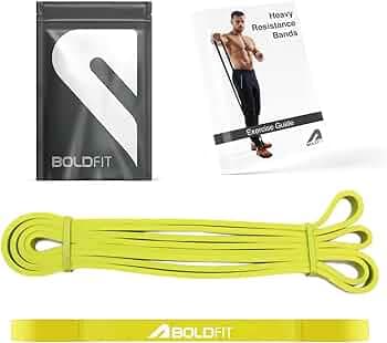 Boldfit Heavy Resistance Band for Workout Set Exercise & Stretching Pull Up Bands for Home Exercise for Gym Men & Women Loop Bands Toning Bands Resistance Band Yellow (3-7 Kg)