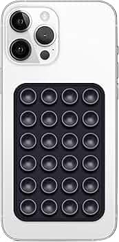 Like Star® Double Sided Back Cover for Phone | Silicone Suction Adhesive for Phone Cover | Stick Ease Multi-Purpose Hands-Free Suction Phone Accessory | Strong Grip Holder for Mirror & Shower (Black)