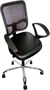 Office Chair Cover | Stretchable Leatherite and Soft Fabric Seat Protector | Removable, Washable, Slip-Resistant Rolling Chair Cover for Executive, Desk and Gaming Chairs, Black