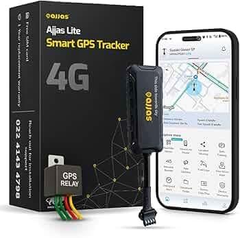 Ajjas 4G Lite (Remote Engine Lock) Wired Hidden AI Smart GPS Tracker for Car/Bike with Driving Score, Location Tracking, Geo-Fence Alert, 15+ Features (1 Year Free Platform)