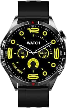 UH Smartwatch with AMOLED Display, GPS, Barometer, Blood Oxygen Monitor, Voice Assistant, IP68, Black, Aluminium Alloy, 46mm, Outdoor Sports