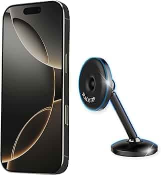Blackstar Titan Mag : Magnetic Mobile Phone Holder for Car Dashboard with 720° Angle Rotation (Strong & Safe Magnets)-Car Phone Mount Stand-Compatible with All Mobiles (MAGSAFE Incompatible)