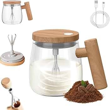 Electric Self Stirring Coffee Mug, High Speed Rechargeble Mixing Cup for Effortless Mixing, Coffee Frother Maker Mug, Automatic Blending for Milk/Protein Powder Home/Office/Travel 400 ML