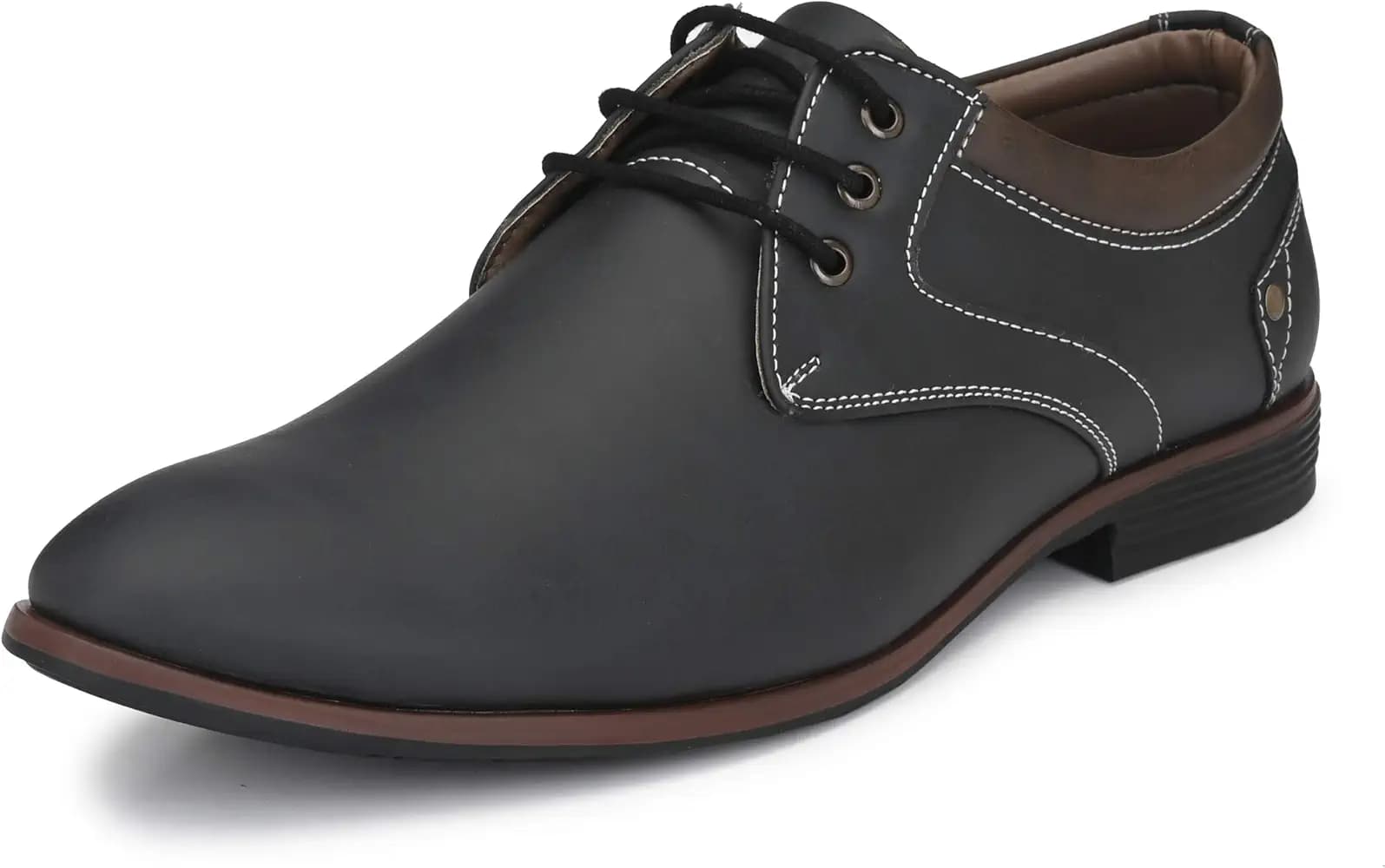 Centrino Derby Formal Shoes for Men | Classic Lace-Up Dress Shoes | Office, Party Lightweight & Comfortable with Cushion Insole (7956)