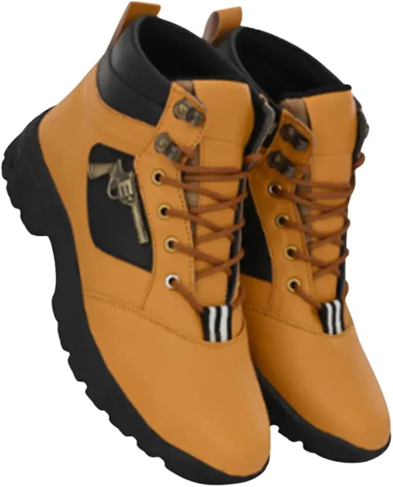 Men's Synthetic Comfortable & Lightweight Lace-Up Sneaker (Brown) (BNBRBT124)